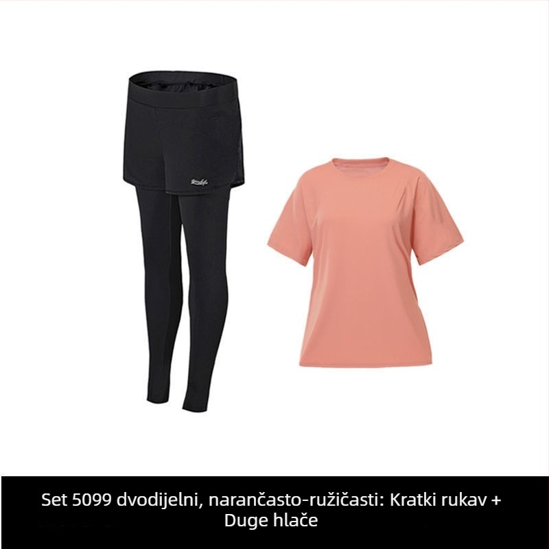 Ženski joga set veće veličine, udoban kroj, brzo sušeći materijal, za trčanje i vježbanje