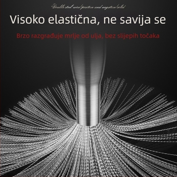 Cetka za ciscenje posuđa od 304 nehrđajućeg čelika s otvorom za vješanje