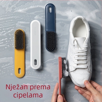 Višenamjenska četka za čišćenje cipela s mekanim vlaknima, nježna prema obući, plastična drška
