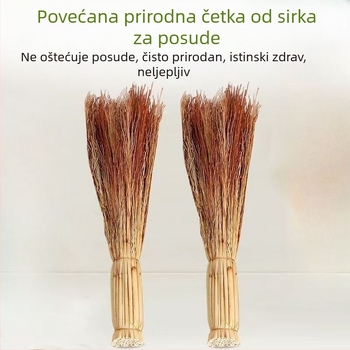 Staromodni ručno rađena četka za posude i lonce, kuhinjski alat za čišćenje