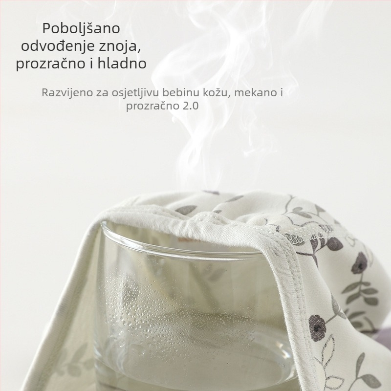 Kapa od pamuka s vezom i zaštitom za uši od vjetra, unisex, za sve sezone (0–12 mjeseci)