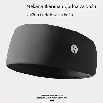 Ženska sportska traka za glavu, upija znoj, pogodno za trčanje, fitness i jogu; elastična široka traka