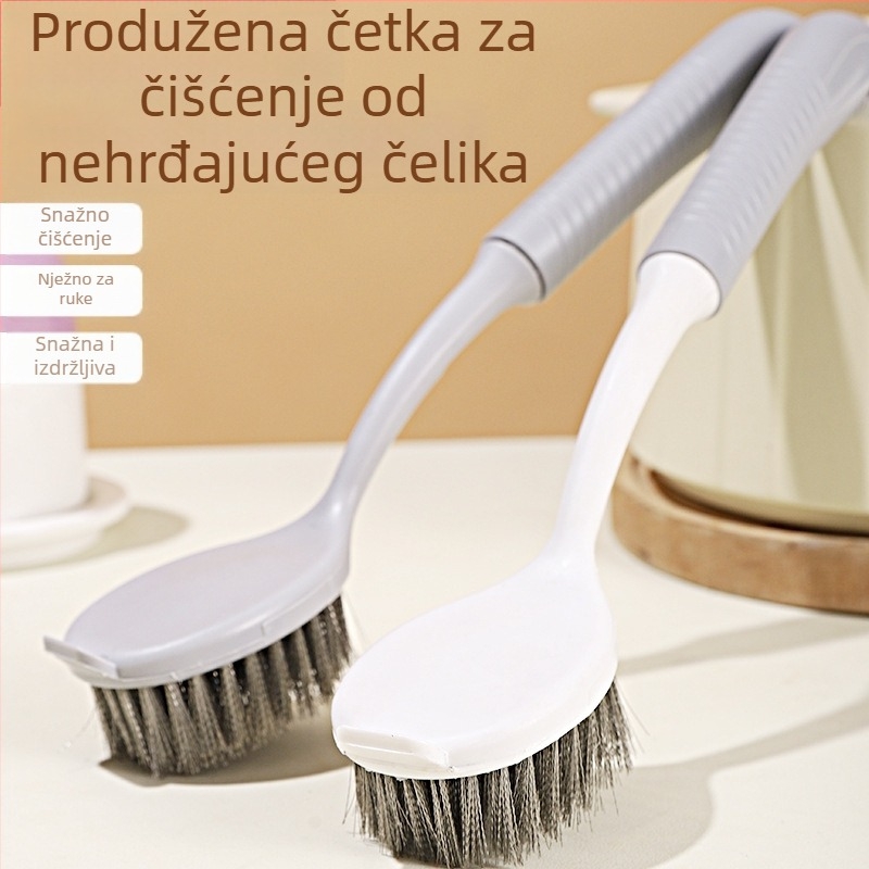 Četka za posuđe s dugačkom drškom i žičanim dlačicama