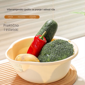 Sito za pranje riže s finim otvorima, višenamjenski odvodni koš, kuhinja
