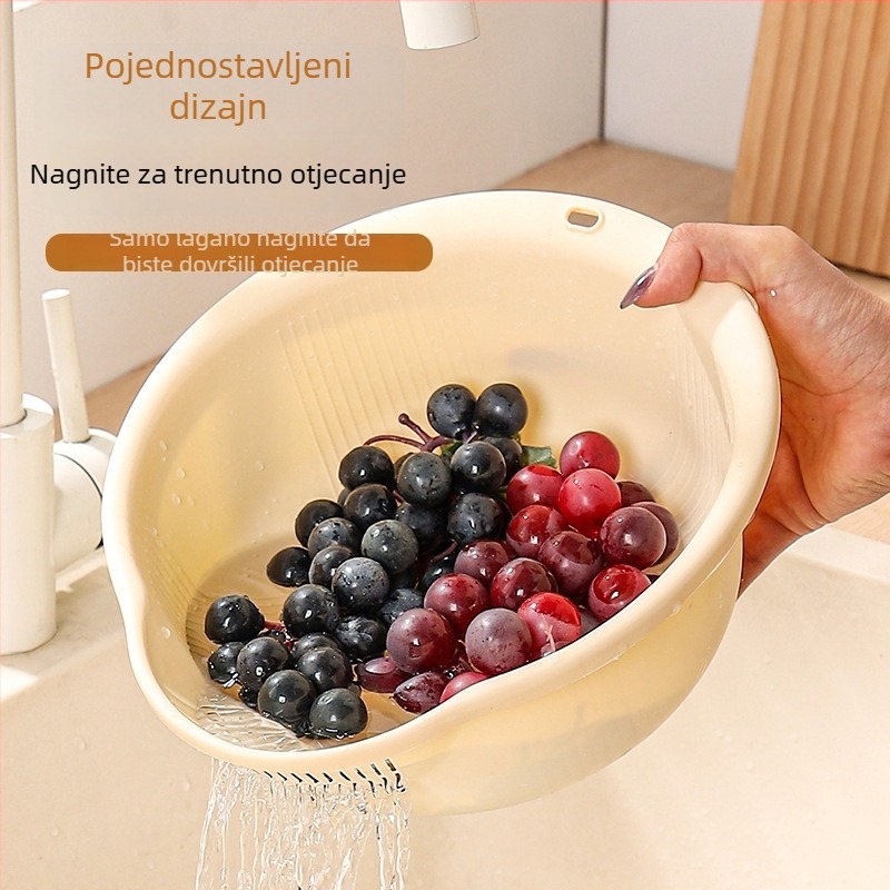 Sito za pranje riže s finim otvorima, višenamjenski odvodni koš, kuhinja