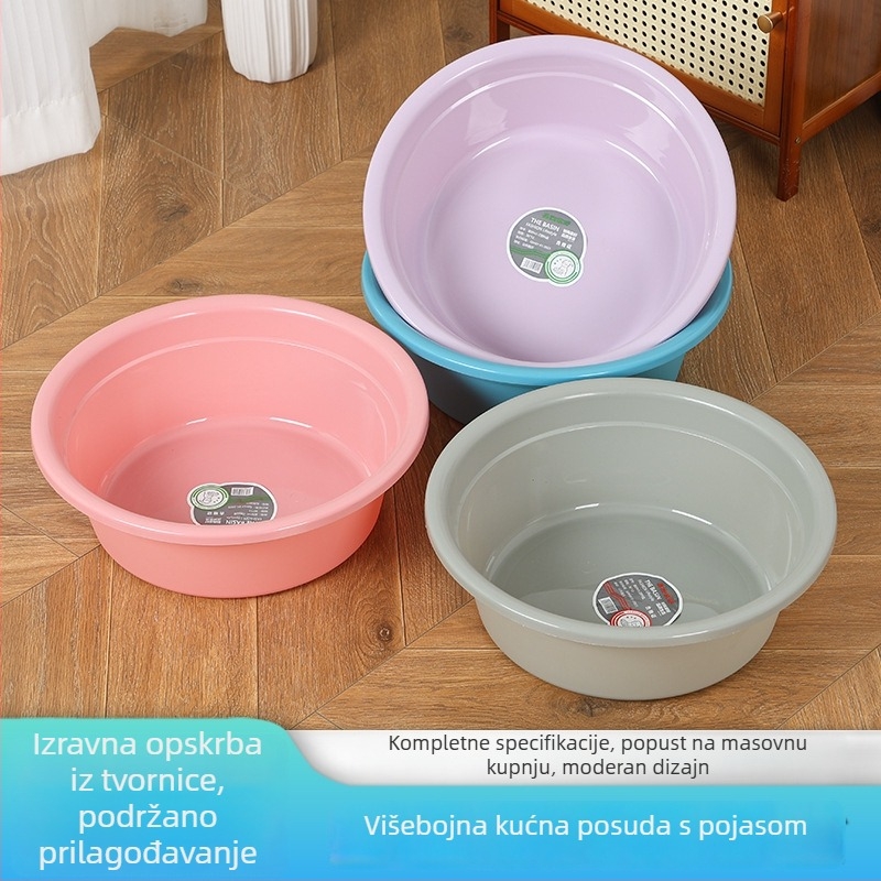 Velika debela plastična posuda za kućnu upotrebu – za pranje nogu, pranje rublja, pranje povrća, kupanje bebe i pranje lica