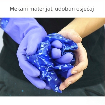 60 cm duge gumene rukavice za kućanstvo, vodonepropusne, produžene za čišćenje i pranje posuđa u kuhinji