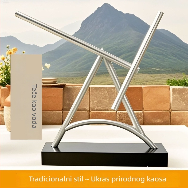 Newtonov pendulum s dizajnom Iron Man Chaos, stolna skulptura za dom i ured s trajnim pokretom