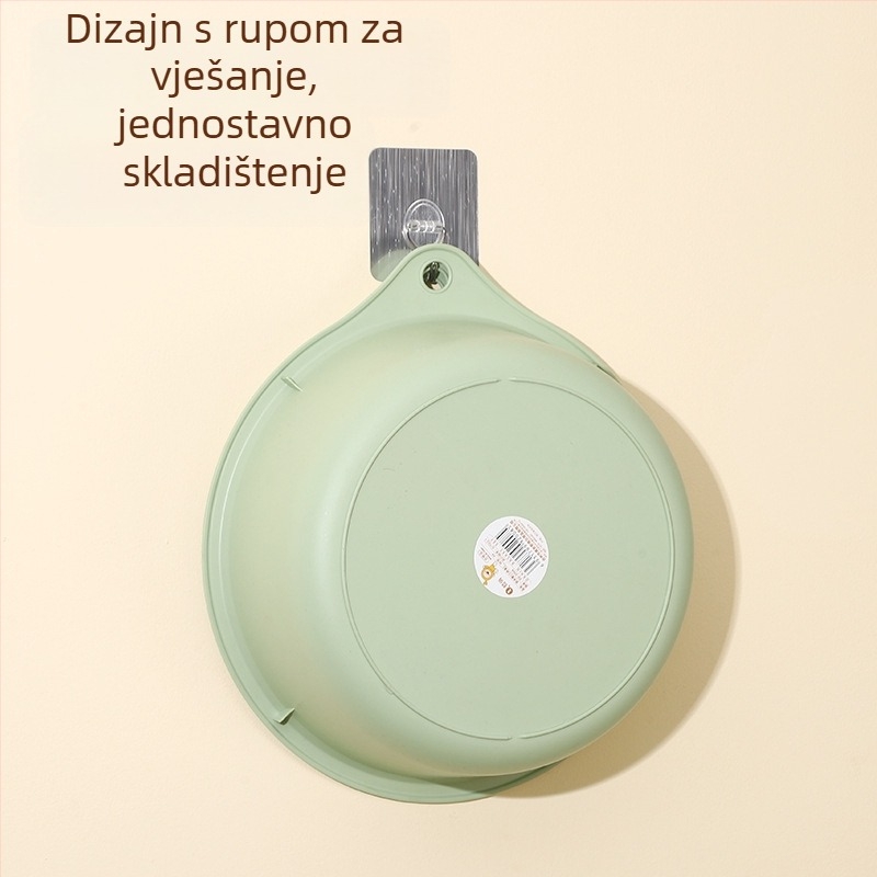 Plastična trostupanjska košara za odvod voća i povrća, kuhinjska posuda za pranje, višenamjenska