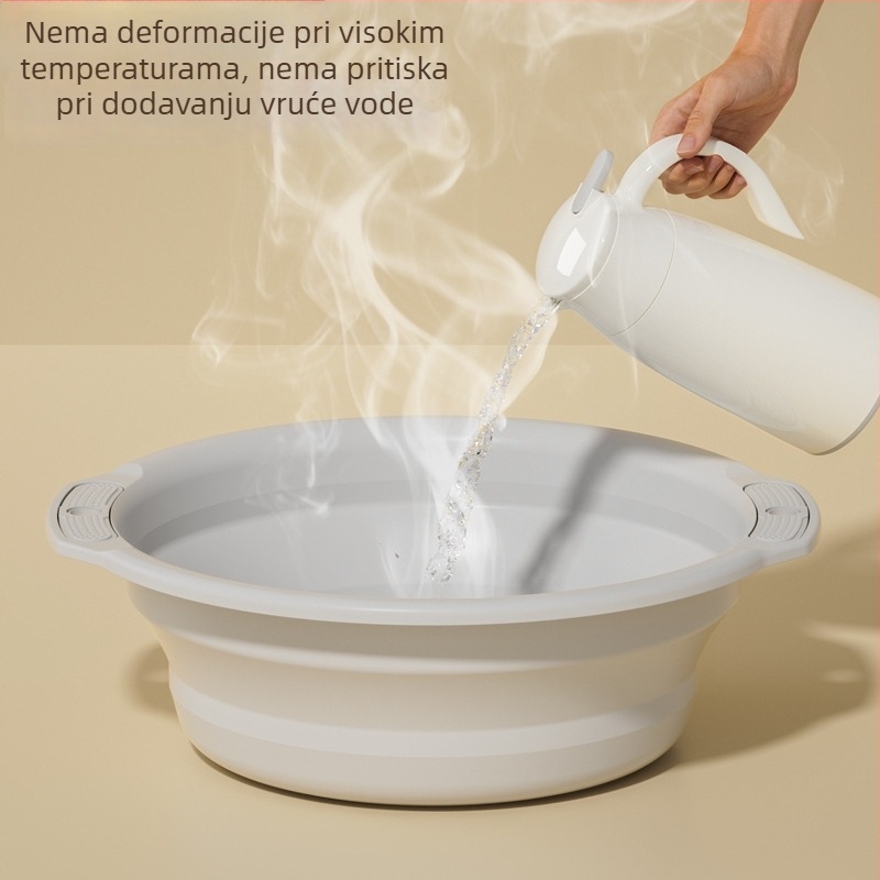 Sklopiva posuda za pranje povrća, čvrsta konstrukcija, plastična, prijenosna za dom i putovanja