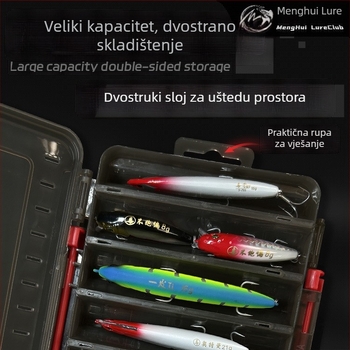 Dvostrano prenosiva kutija za mamce s 14 pretinaca, dvostruki sloj