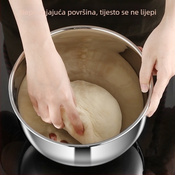 304 nehrđajući čelik, posuda za mućenje i miješanje s poklopcem, kuhinjski posudak, zdjela za tučenje jaja s poklopcem i gusta zdjela za juhu