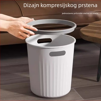 10 L cilindrični plastični kanta za smeće, bez poklopca, za dom, dnevni boravak, kupaonicu, kuhinju, ured i studentski dom