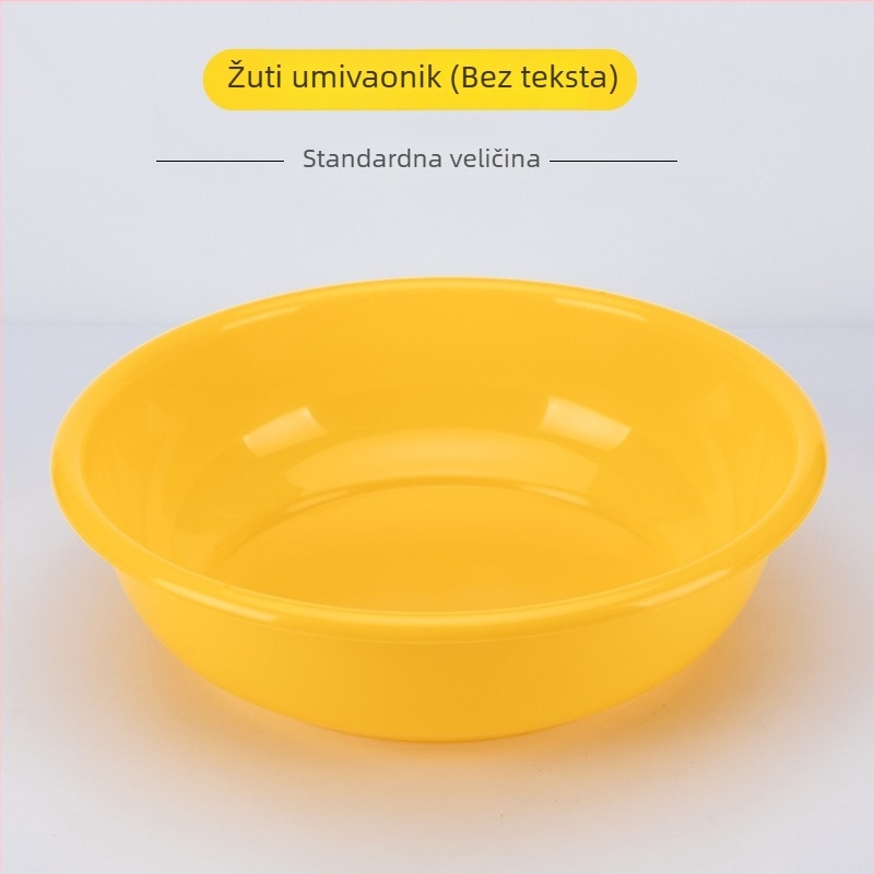 Plastična umivaonica u bojno-zelene i žutoj boji, otporna na padove, debeli dizajn, za studentske domove, jedan komad