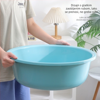 Plastična posuda za lice i pranje povrća, promjera 53 cm, ekstra velika, debela, pogodna za kupanje odraslih i djece