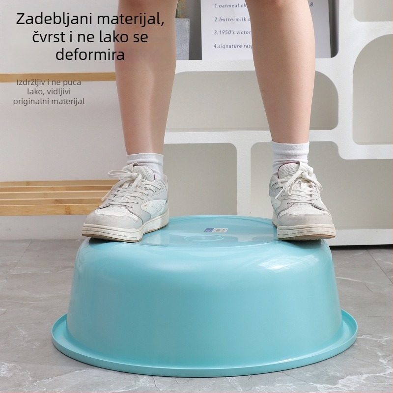 Plastična posuda za lice i pranje povrća, promjera 53 cm, ekstra velika, debela, pogodna za kupanje odraslih i djece