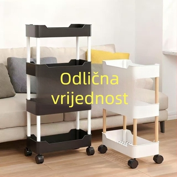 Prenosno četveroslojno kolica za pohranu za kupaonicu i kuhinju