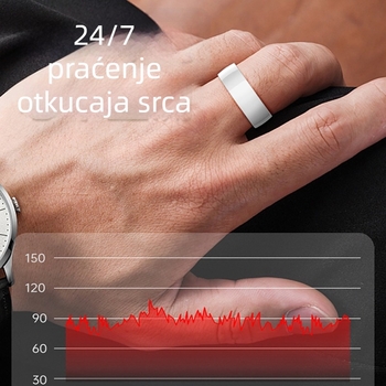 Bluetooth prsten za praćenje zdravlja: praćenje srčanog ritma, zasićenost kisikom i san, automatsko otkrivanje i ugrađena kamera