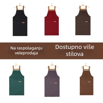 Ljetna vodootporna pregača s vlastitim logom za kafiće i restorane, bez rukava, poliester, otisak na struku, jednobojna