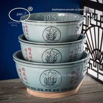 Porcelanske zdjele za tijesto za kućnu upotrebu, srednje i velike veličine, neprianjajuće, tradicionalni stil, kuhinjski posuđe