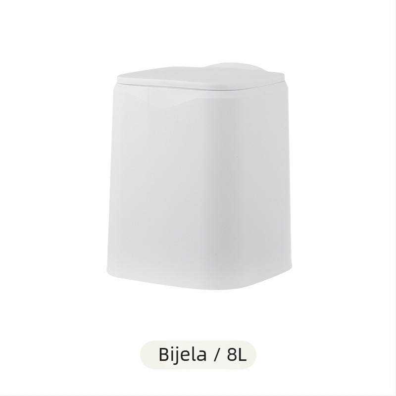 Kantica za smeće u kuhinji s poklopcem, dvostruka komora, 12 L kapaciteta, kućna upotreba, elegantan dizajn