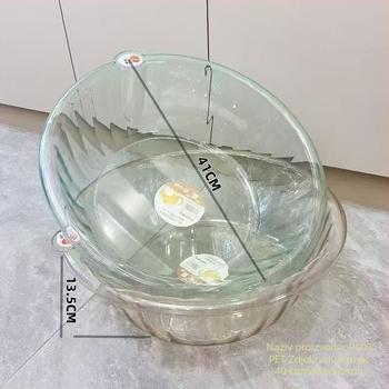 36×41 cm Debeli prozirni izdržljivi plastični korito za pranje lica, kupanje stopala i pranje rublja