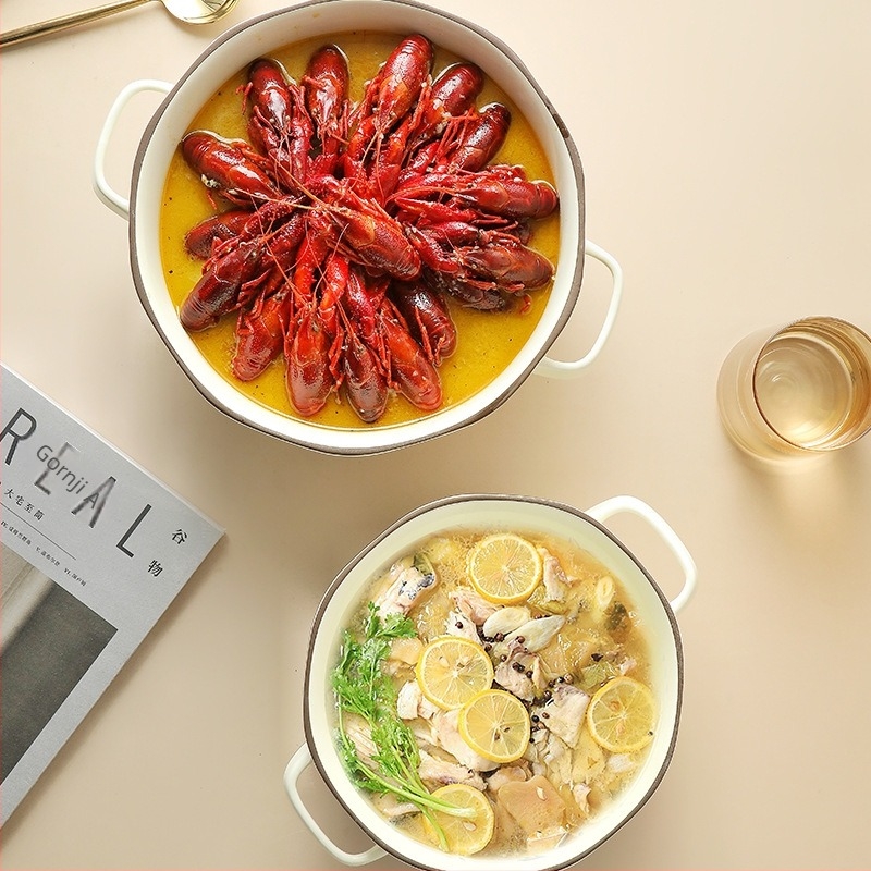 Porcelanska zdjela u japanskom stilu s dvije ručke, velika okrugla zdjela za rezance, juhu, voće i salate, prikladna za mikrovalnu
