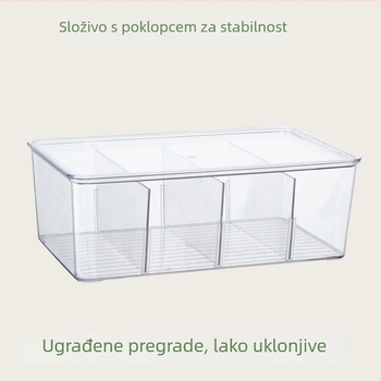 Prozirni stolni organizator lijekova s više pretinaca