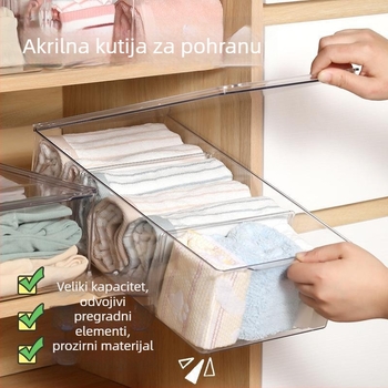 Prozirni stolni organizator lijekova s više pretinaca