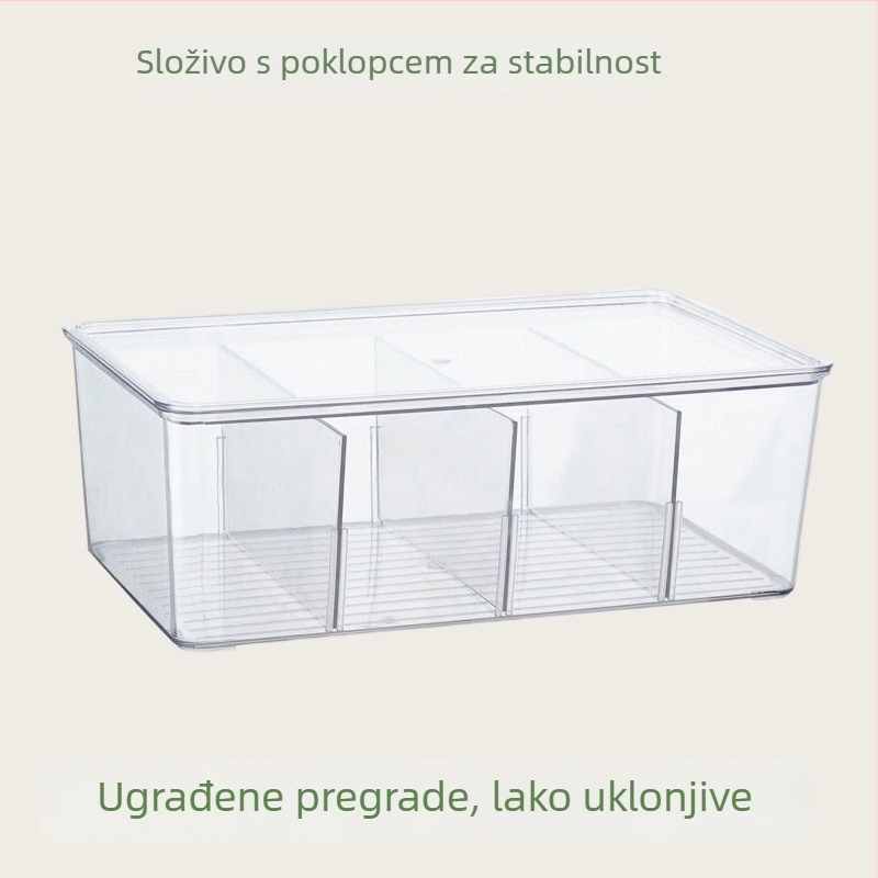 Prozirni stolni organizator lijekova s više pretinaca