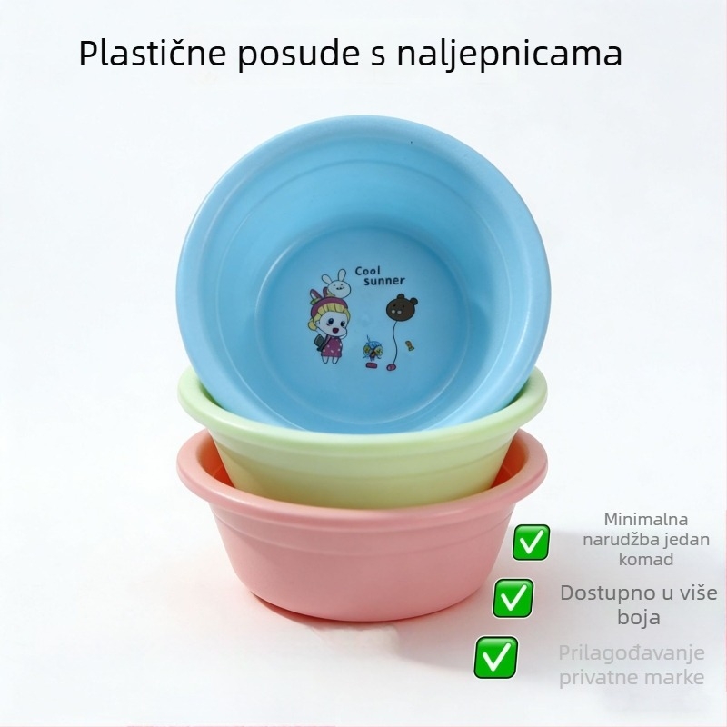 Plastični umivaonik za kućnu upotrebu s prilagodljivim ispisom, debeli i lagani, pogodan za pranje lica i stopala