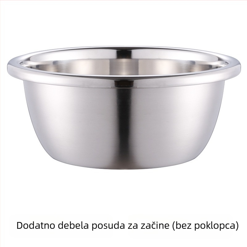 Posuda od nehrđajućeg čelika s poklopcem, kuhinjska posuda