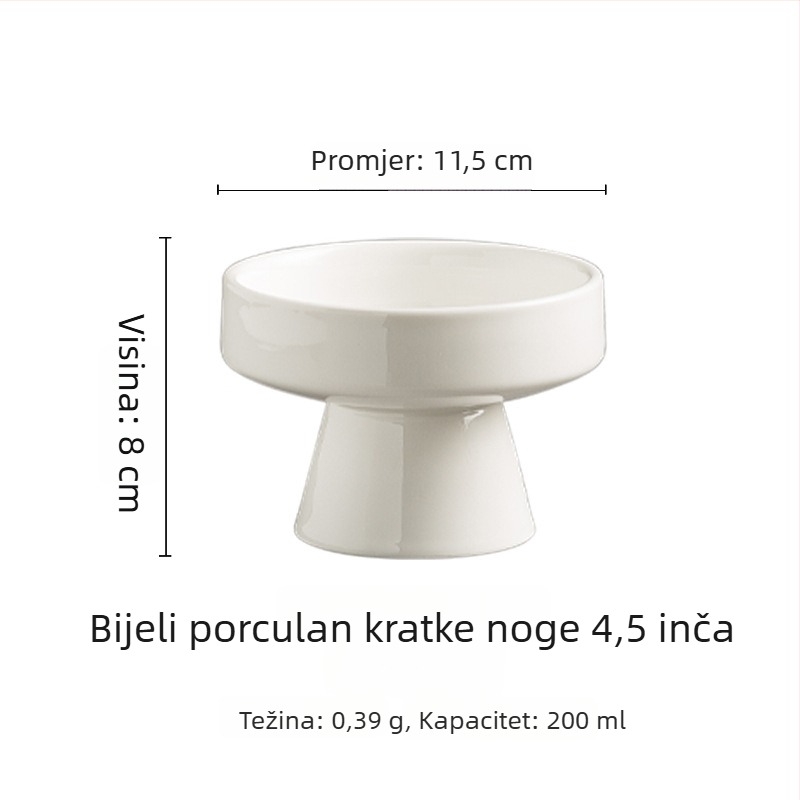 Porcelanske desertne zdjele s nogicama, zdjele za sladoled, promjer 11–11,9 cm, za kućnu uporabu i ugostiteljstvo