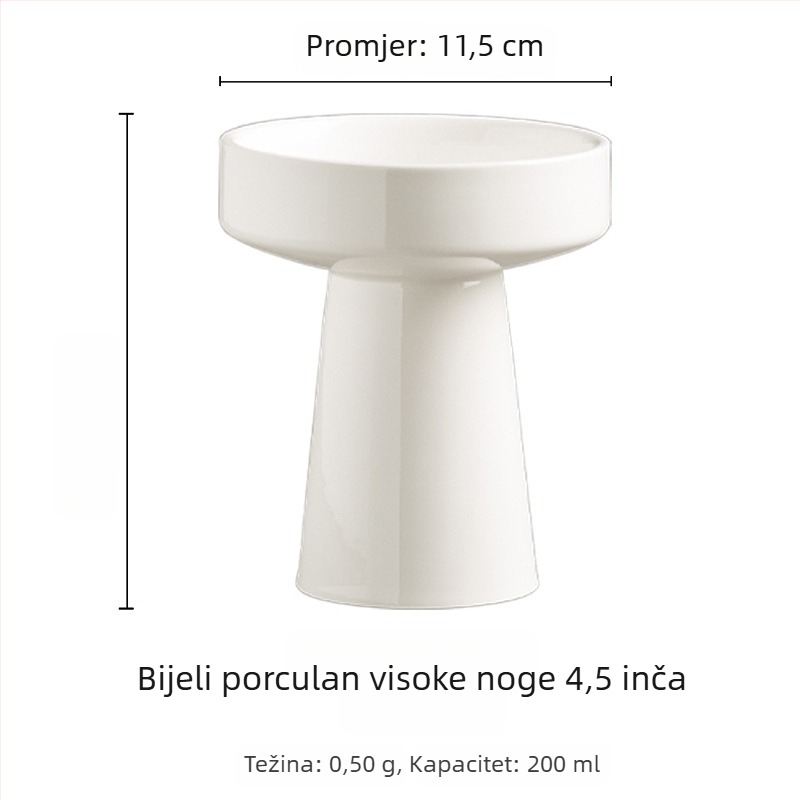 Porcelanske desertne zdjele s nogicama, zdjele za sladoled, promjer 11–11,9 cm, za kućnu uporabu i ugostiteljstvo