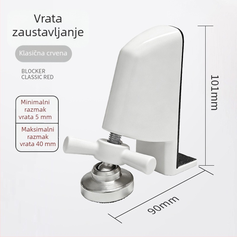 Podni stopper za vrata, sigurnosni blokator protiv krađe za hotelsku i kućnu upotrebu