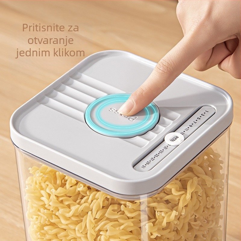 Prozirne kvadratne posude od PET plastike za kuhinju, 3-dijelni set, s hermetičkim zatvaranjem, ekstra velika kapaciteta