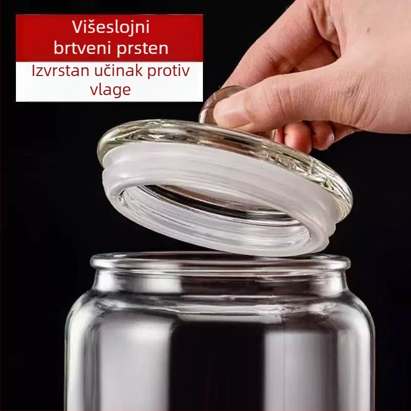 Stakleni spremnici sa zatvaračem za sušenu koru mandarine, otporni na vlagu i za čaj i hranu, prilagodljivi