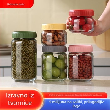 Doleto stakleni set hermetički zatvorenih posuda za pohranu – grickalice, orašasti plodovi, žitarice i zrnje (250/500/750 ml)