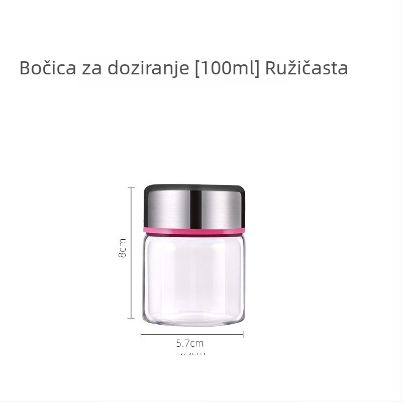 Staklena posuda za hranu s nehrđajućim čeličnim poklopcem, otporna na paru i toplinu; pogodna za Bird's Nest, džem i tradicionalnu kinesku medicinu