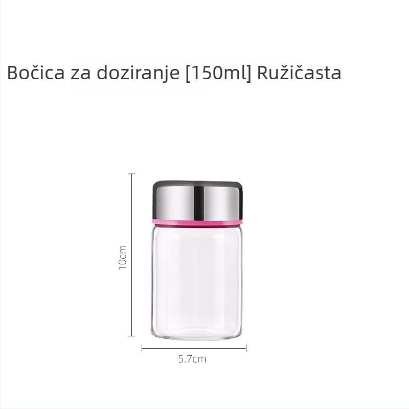 Staklena posuda za hranu s nehrđajućim čeličnim poklopcem, otporna na paru i toplinu; pogodna za Bird's Nest, džem i tradicionalnu kinesku medicinu