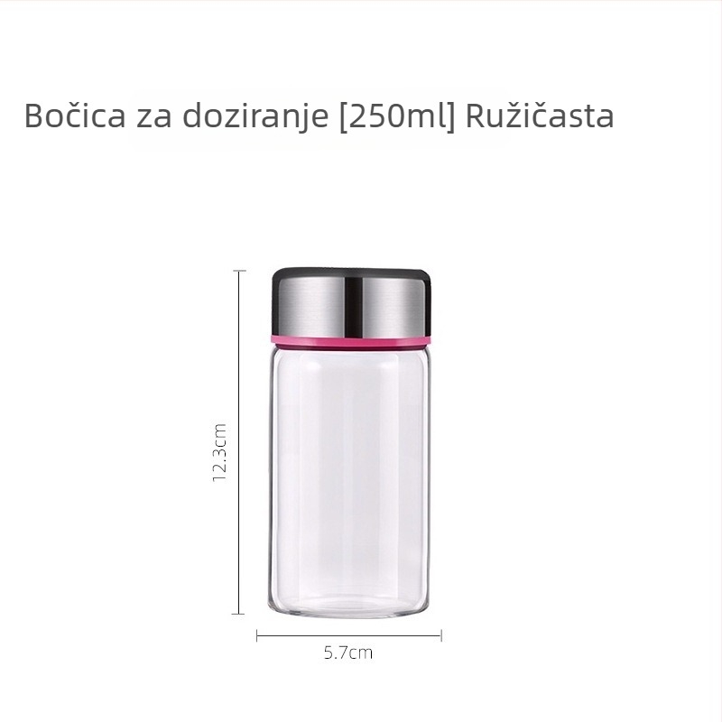 Staklena posuda za hranu s nehrđajućim čeličnim poklopcem, otporna na paru i toplinu; pogodna za Bird's Nest, džem i tradicionalnu kinesku medicinu