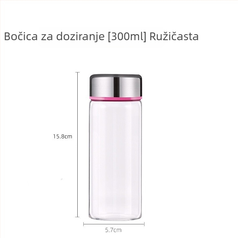 Staklena posuda za hranu s nehrđajućim čeličnim poklopcem, otporna na paru i toplinu; pogodna za Bird's Nest, džem i tradicionalnu kinesku medicinu