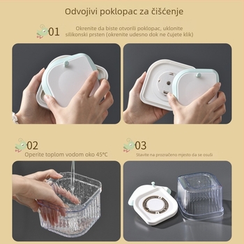 Prozirna plastična kutija za skladištenje s čvrstim poklopcem – pravokutnog oblika, za žitarice, mliječni prah i voćni prah
