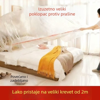 Jednokratno pokrivalo za krevet s elastičnim rubom, za velike krevete i kauče, zaštitni filmski omot za namještaj