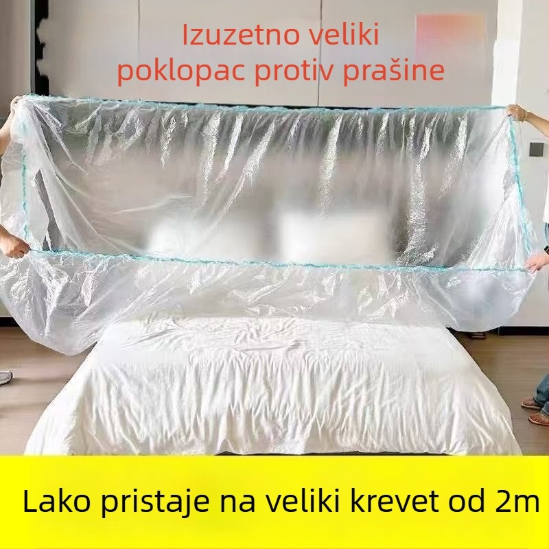 Jednokratno pokrivalo za krevet s elastičnim rubom, za velike krevete i kauče, zaštitni filmski omot za namještaj