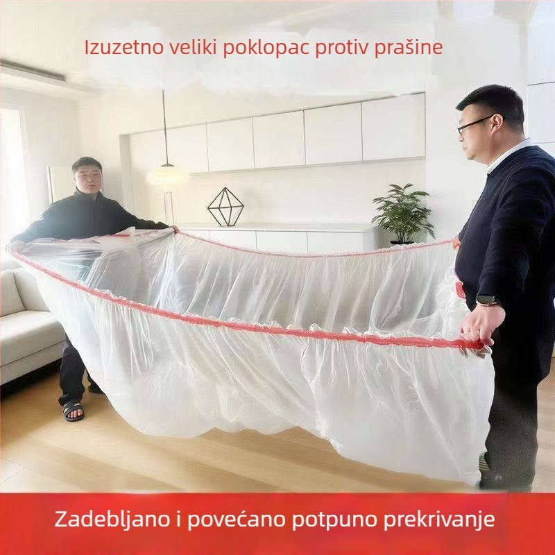 Jednokratno pokrivalo za krevet s elastičnim rubom, za velike krevete i kauče, zaštitni filmski omot za namještaj