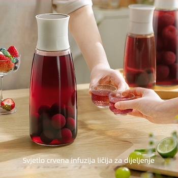 Staklena boca za vino, 600 ml, za infuziju, sigurno zatvorena prazna boca za prepakiranje bijelog vina