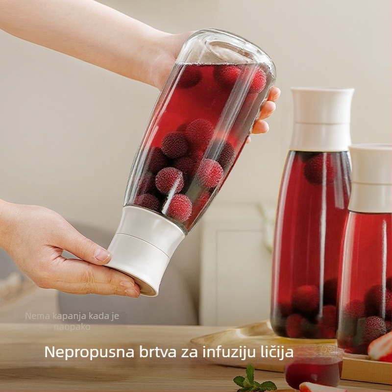 Staklena boca za vino, 600 ml, za infuziju, sigurno zatvorena prazna boca za prepakiranje bijelog vina