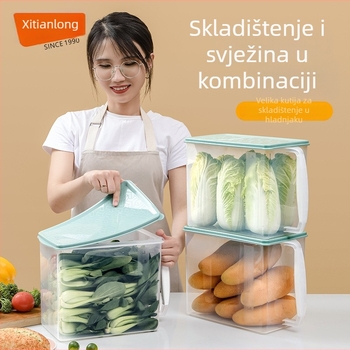 Plastična zatvorena posuda za skladištenje žitarica i mahunarki – kuhinjski organizator za hladnjak