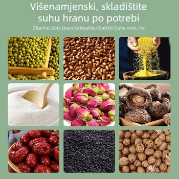 Plastična zatvorena posuda za skladištenje žitarica i mahunarki – kuhinjski organizator za hladnjak